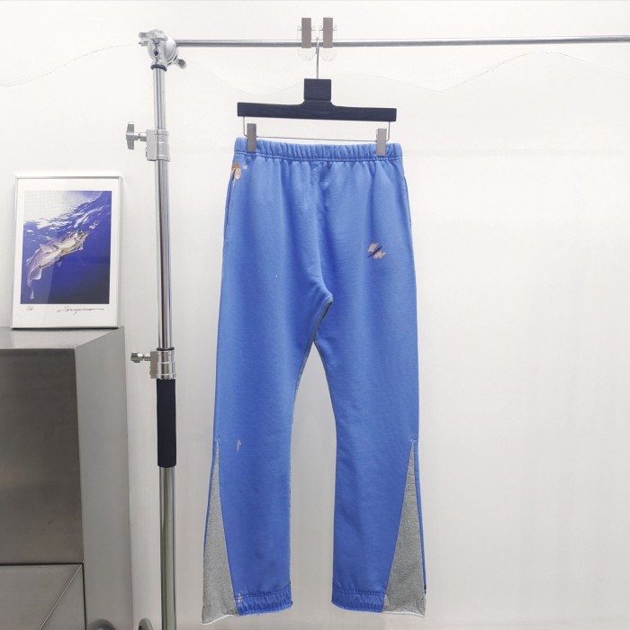  [Big & Tall for weights up to 260 lbs] 1:1 quality version Hand-painted ink splattered patchwork micro-flare sweatpants