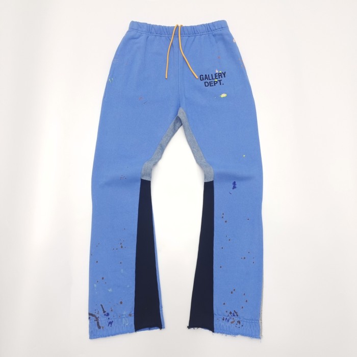   [Big & Tall for weights up to 260 lbs] 1:1 quality version Hand-painted ink splattered patchwork micro-flare sweatpants