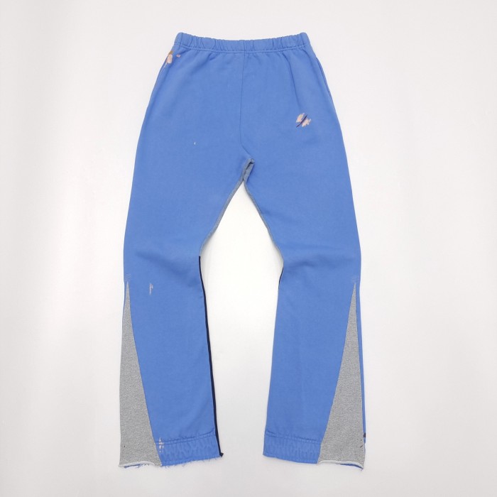   [Big & Tall for weights up to 260 lbs] 1:1 quality version Hand-painted ink splattered patchwork micro-flare sweatpants
