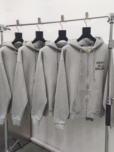 1:1 quality version Classic French Letter Print Zipper Hoodie
