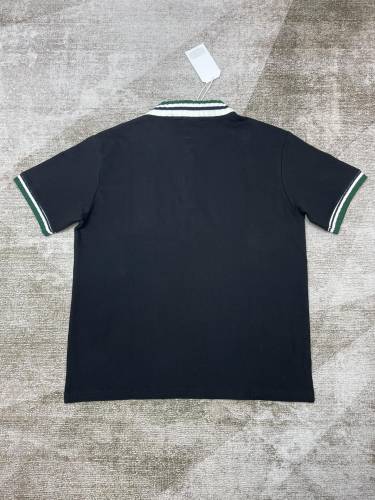 1:1 quality version Plaid Colorblocked Lapel Button Down Embroidered Polo Shirt