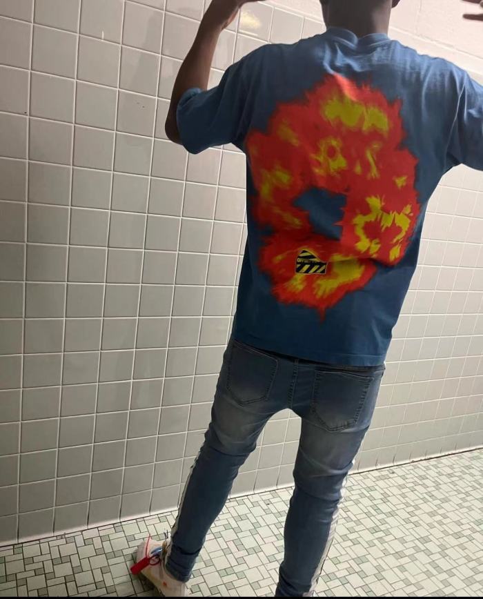 1:1 quality version Front and back large sparkle monogrammed tee