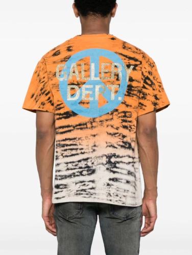 1:1 quality version Tiger Stripe Tie-Dye Colorful Letter Print Tee