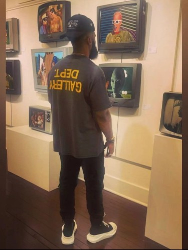 1:1 quality version Inverted front and back logo print Tee