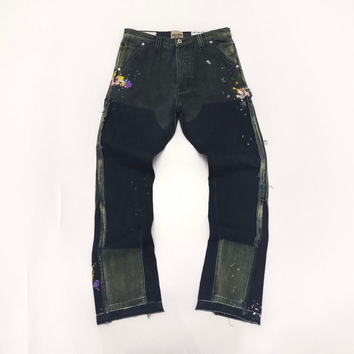 [Big & Tall for weights up to 260 lbs]1:1 quality version Vintage Ink Splash Spliced Workwear Washed Jeans 3 colors