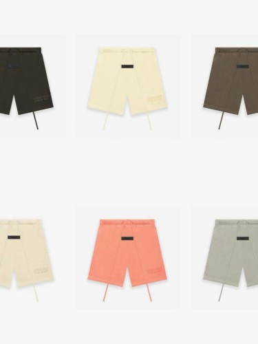 1:1 quality version Flocked letter logo shorts 6 colors