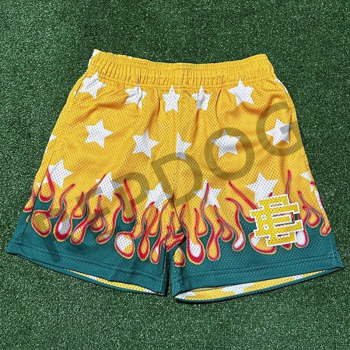  Eric Emanuel Pentagram Flame Basketball Athletic Quick Dry Shorts 3 colors