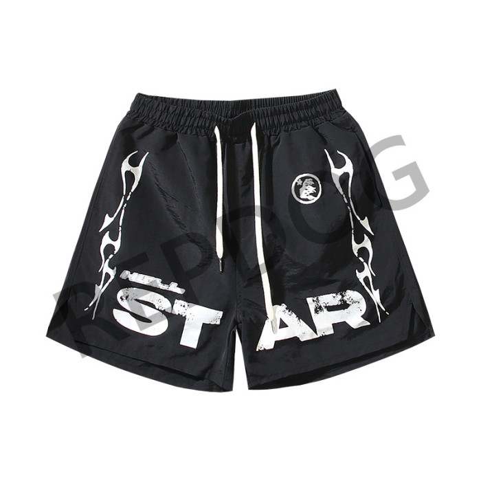 Big letter logo print loose beach shorts 2 colors