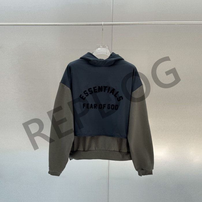 1:1 quality version Patchwork Long Sleeve Letter Print Hoodie 2 colors
