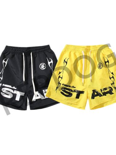 Big letter logo print loose beach shorts 2 colors