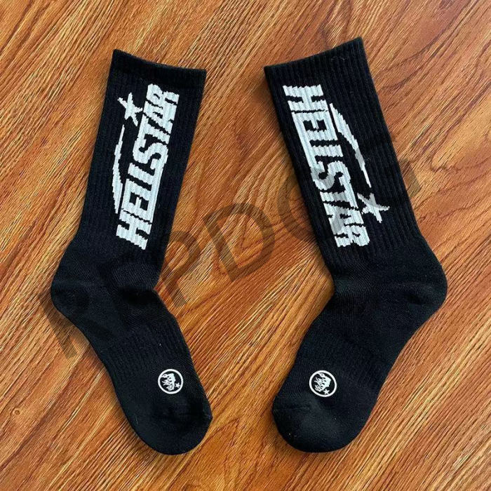 Pentagram Letter Logo Print Mid Calf Socks 2 colors