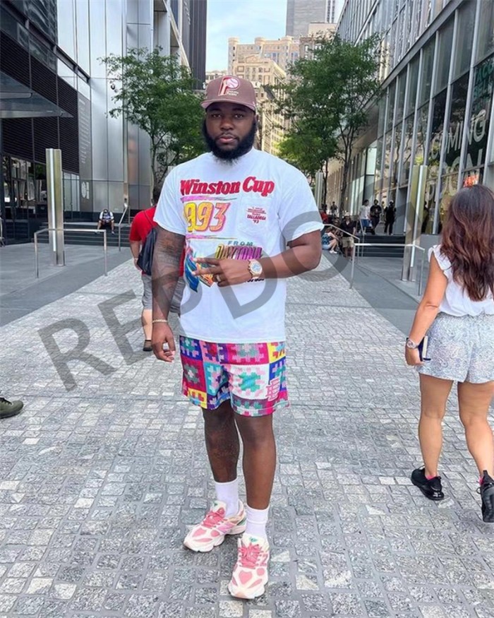  Vintage Colorful Plaid Mesh Athletic Shorts