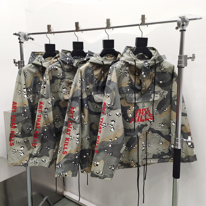[Big & Tall for weights up to 260 lbs]1:1 quality version bubble desert camouflage letter-printed hoodie