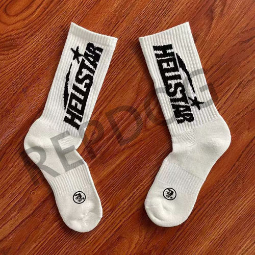 Pentagram Letter Logo Print Mid Calf Socks 2 colors