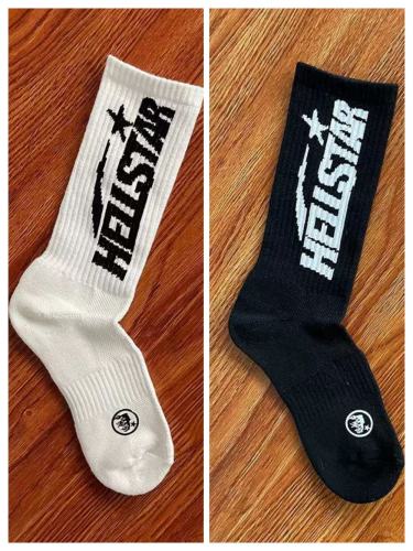 Pentagram Letter Logo Print Mid Calf Socks 2 colors