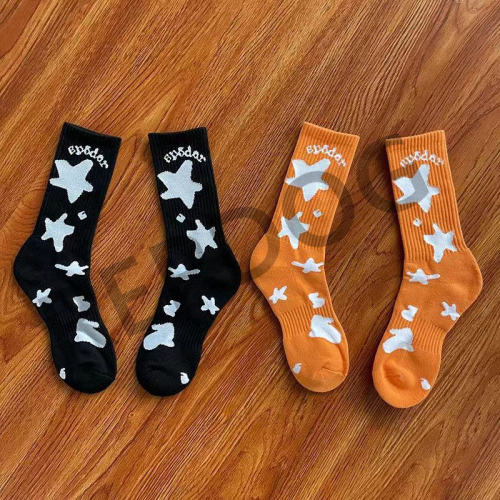 Irregular Star Letter Print Mid Calf Socks 3 colors