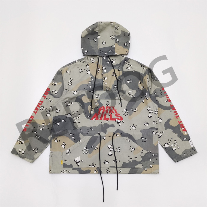 [Big & Tall for weights up to 260 lbs]1:1 quality version bubble desert camouflage letter-printed hoodie