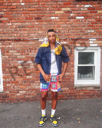 Vintage Colorful Plaid Mesh Athletic Shorts