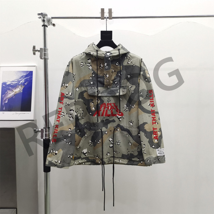 [Big & Tall for weights up to 260 lbs]1:1 quality version bubble desert camouflage letter-printed hoodie