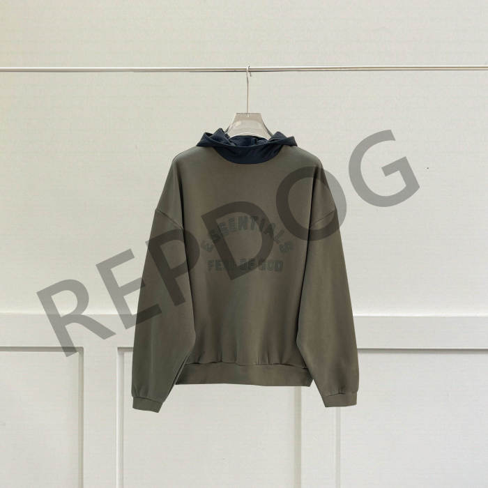 1:1 quality version Compound Line Silicone Alphabet Two Color Patchwork Hoodie 4 colors