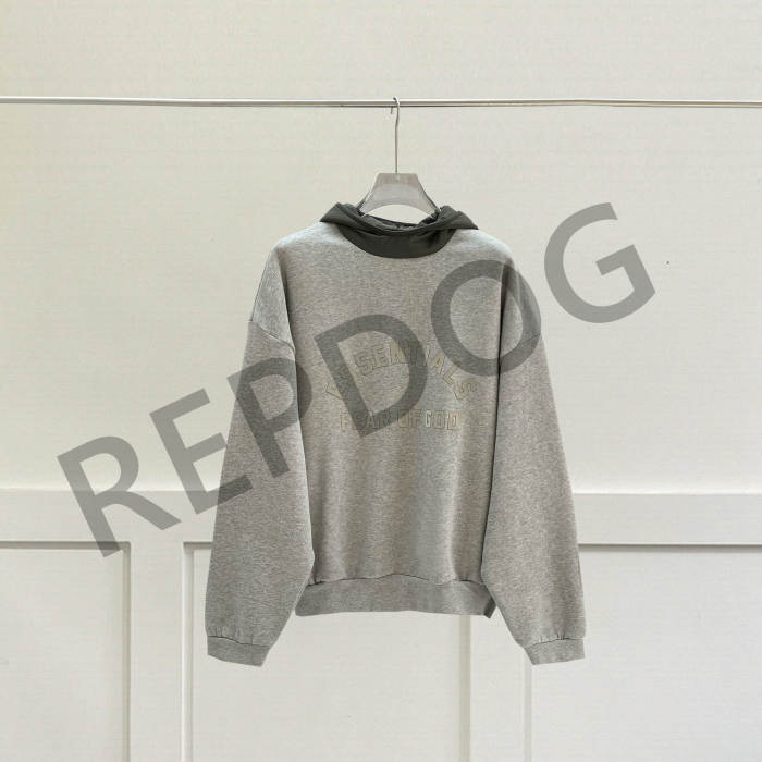 1:1 quality version Compound Line Silicone Alphabet Two Color Patchwork Hoodie 4 colors