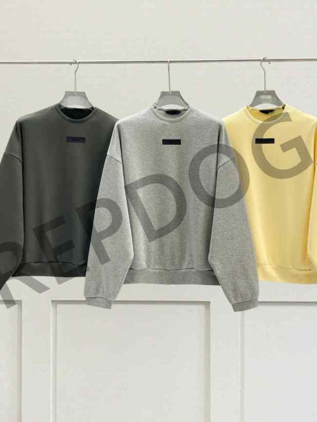 1:1 quality version High Street Tide Loose Round Neck Padded Pullover Sweatshirt 4 colors