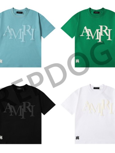 Mismatched Foam Letter Print Round Neck Tee 4 colors