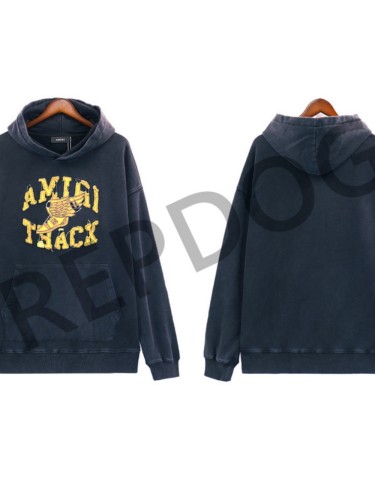 Irregularly Appliquéd Monogrammed Colorblock Printed Hoodie