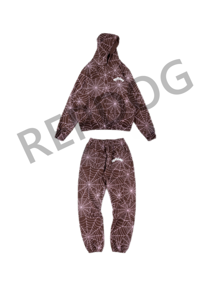 All-over Spiderweb Foam Monogrammed Hoodie & Pants Set