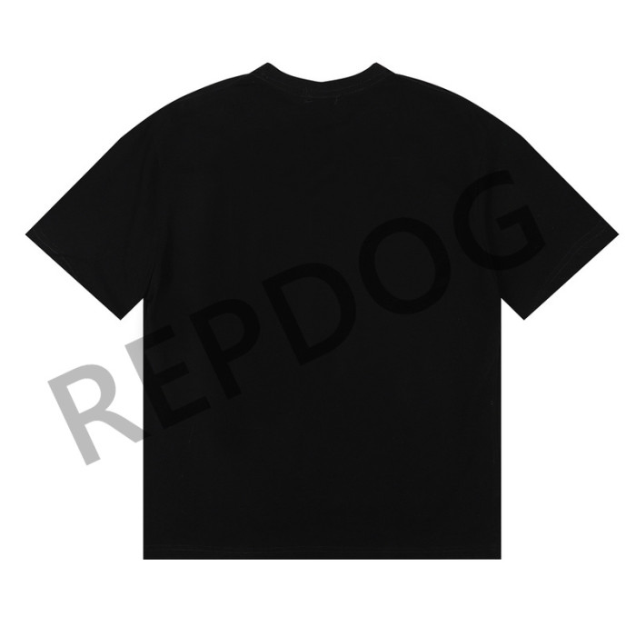 Mismatched Foam Letter Print Round Neck Tee 4 colors