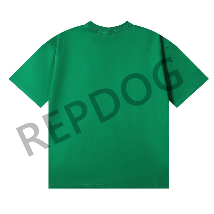 Mismatched Foam Letter Print Round Neck Tee 4 colors