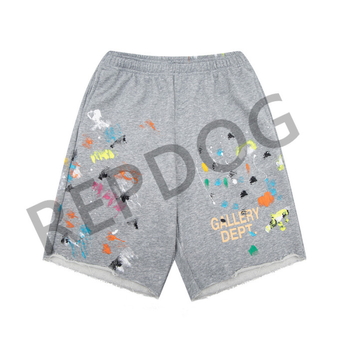Hip Hop Hand Painted Graffiti Polka Dot Letter Print Shorts 3 colors