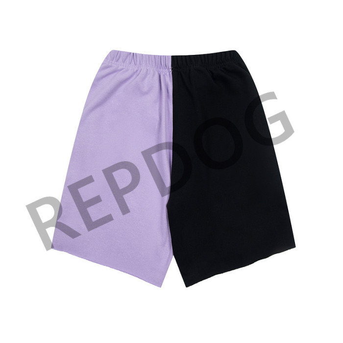 Patchwork two-tone monogrammed shorts 4 colors