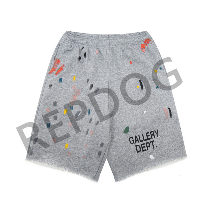 Basic Alphabet Slogan Splash Ink Casual Shorts