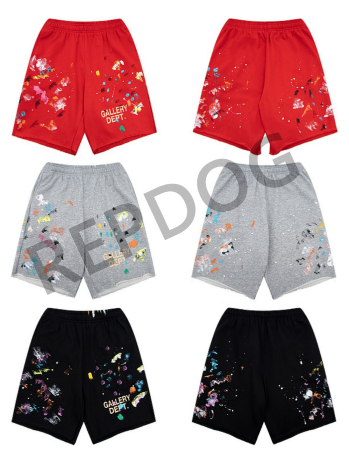 Hip Hop Hand Painted Graffiti Polka Dot Letter Print Shorts 3 colors