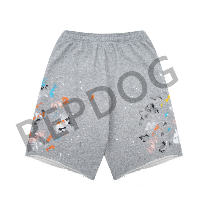 Hip Hop Hand Painted Graffiti Polka Dot Letter Print Shorts 3 colors