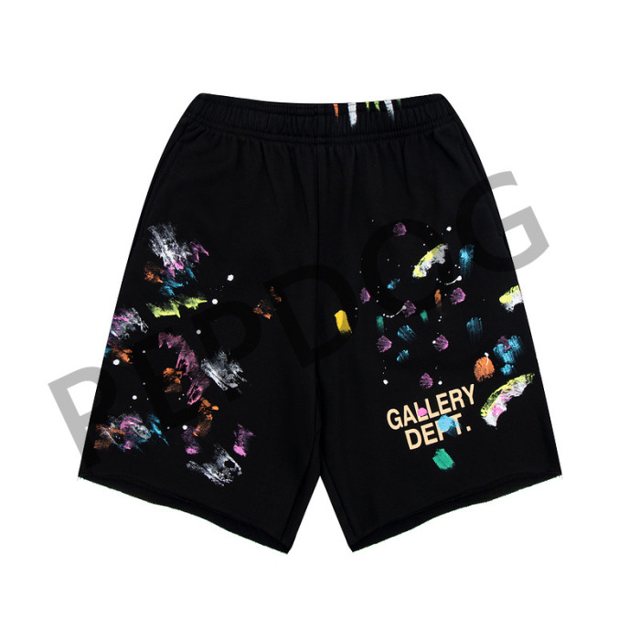 Hip Hop Hand Painted Graffiti Polka Dot Letter Print Shorts 3 colors
