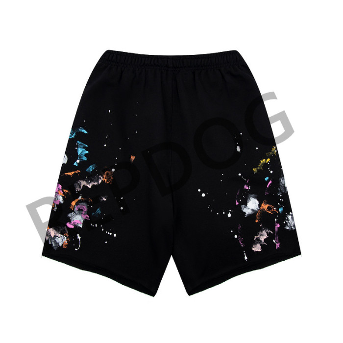 Hip Hop Hand Painted Graffiti Polka Dot Letter Print Shorts 3 colors