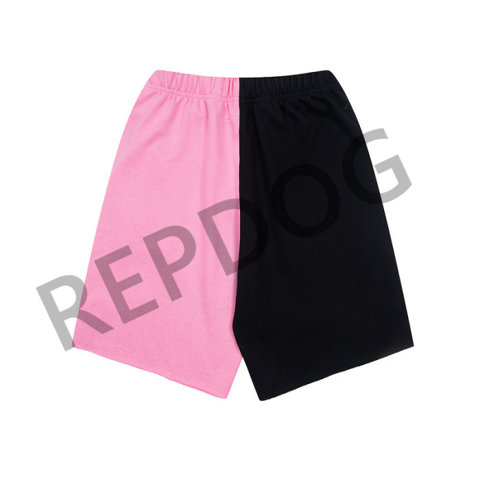 Patchwork two-tone monogrammed shorts 4 colors