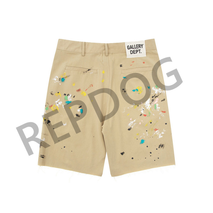 Splash Ink Hand Painted Brushed Destruction Work Shorts 2 colors