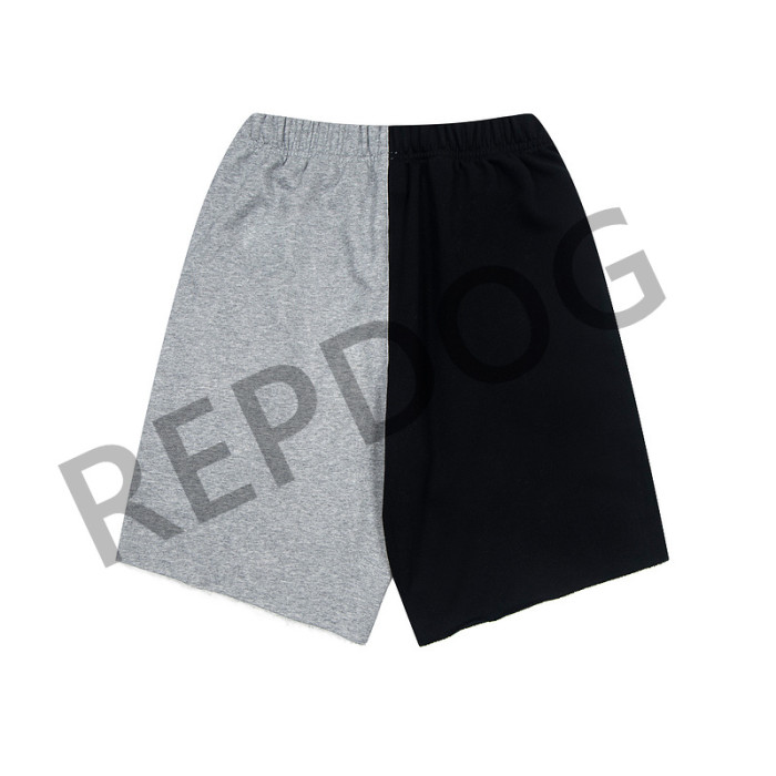 Patchwork two-tone monogrammed shorts 4 colors