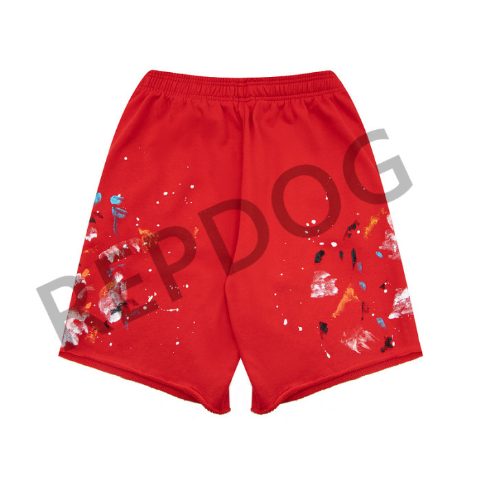 Hip Hop Hand Painted Graffiti Polka Dot Letter Print Shorts 3 colors