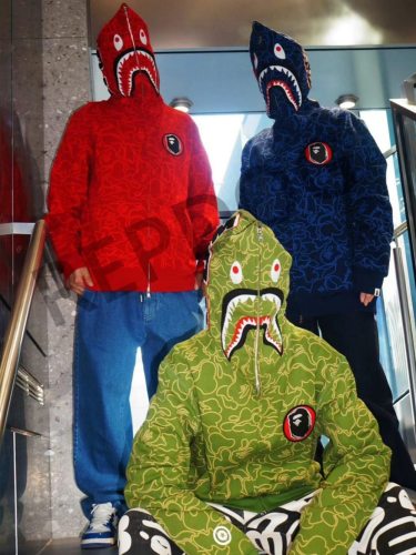 30th Anniversary Camo Shark Zip Hoodie 3 colors