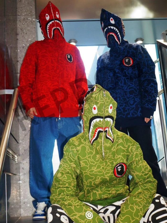 30th Anniversary Camo Shark Zip Hoodie 3 colors