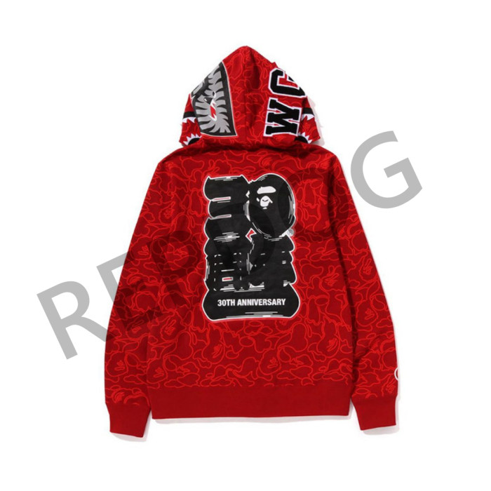 30th Anniversary Camo Shark Zip Hoodie 3 colors