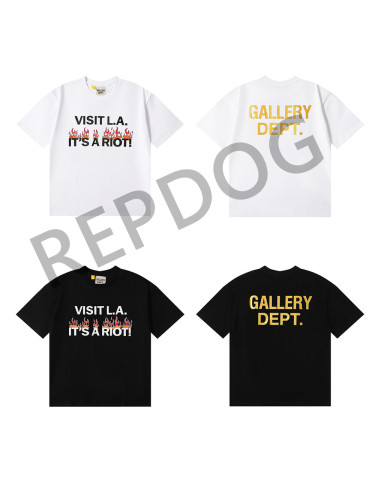 Flame Stamped Letter Print Tee 2 colors