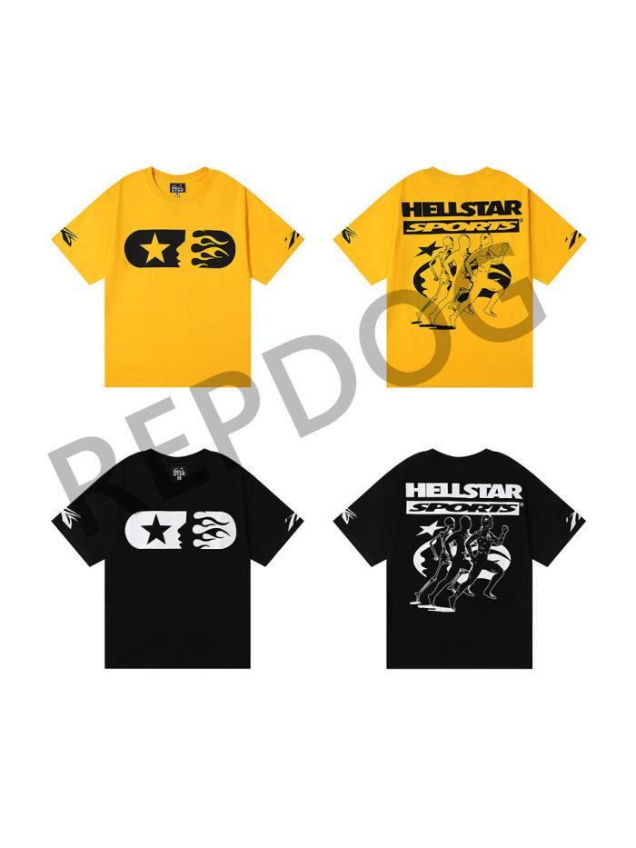 [buy more save more] Running Man Letter Abstract Print Tee 2 colors