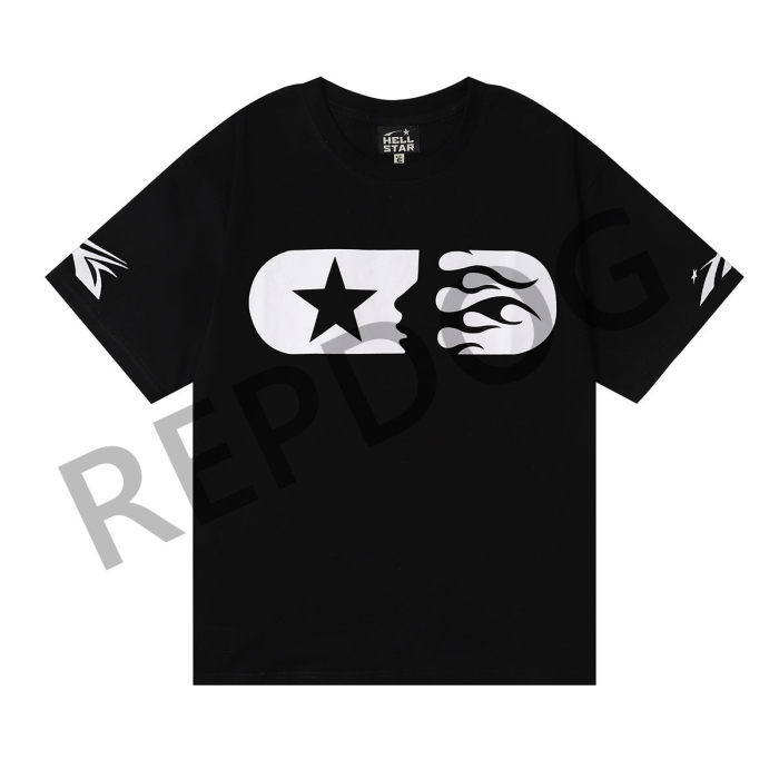 [buy more save more] Running Man Letter Abstract Print Tee 2 colors