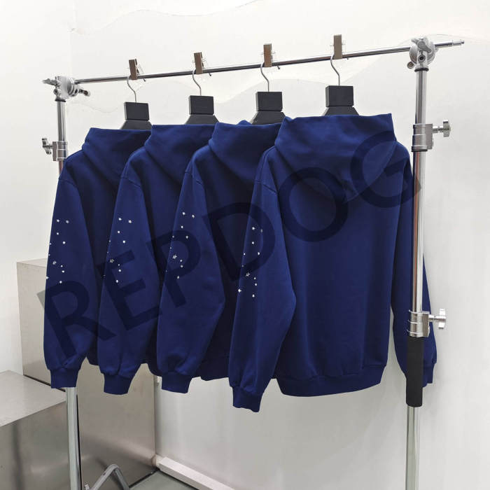 [Big & Tall for weights up to 220 lbs]1:1 quality version NY Spiderweb Little Star Print Hoodie & Pants Set
