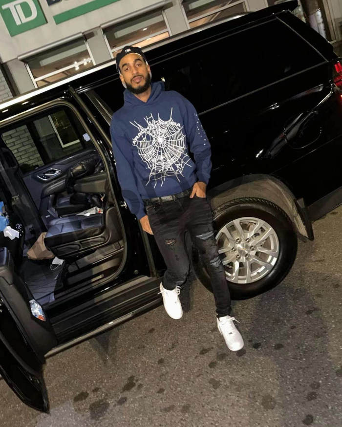 [Big & Tall for weights up to 220 lbs]1:1 quality version NY Spiderweb Little Star Print Hoodie & Pants Set